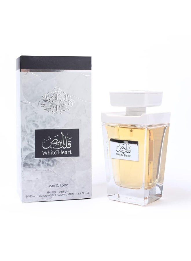 وايت هارت، جين أنطون، 100 مل، عطر للجنسين، مسك أبيض، فانيليا مدغشقر، حمضيات، نوتات فاكهية، عنبر، عطر فاخر، ثبات يدوم طويلاً، للاستخدام اليومي، هدية أنيقة